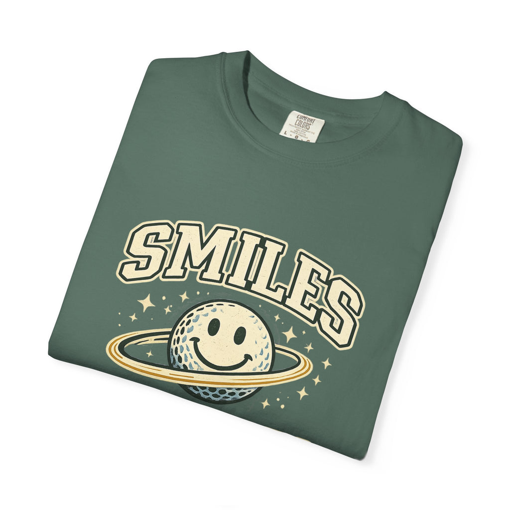 T-Shirt — "Smiles Not Scores" Retro Golf Graphic Tee