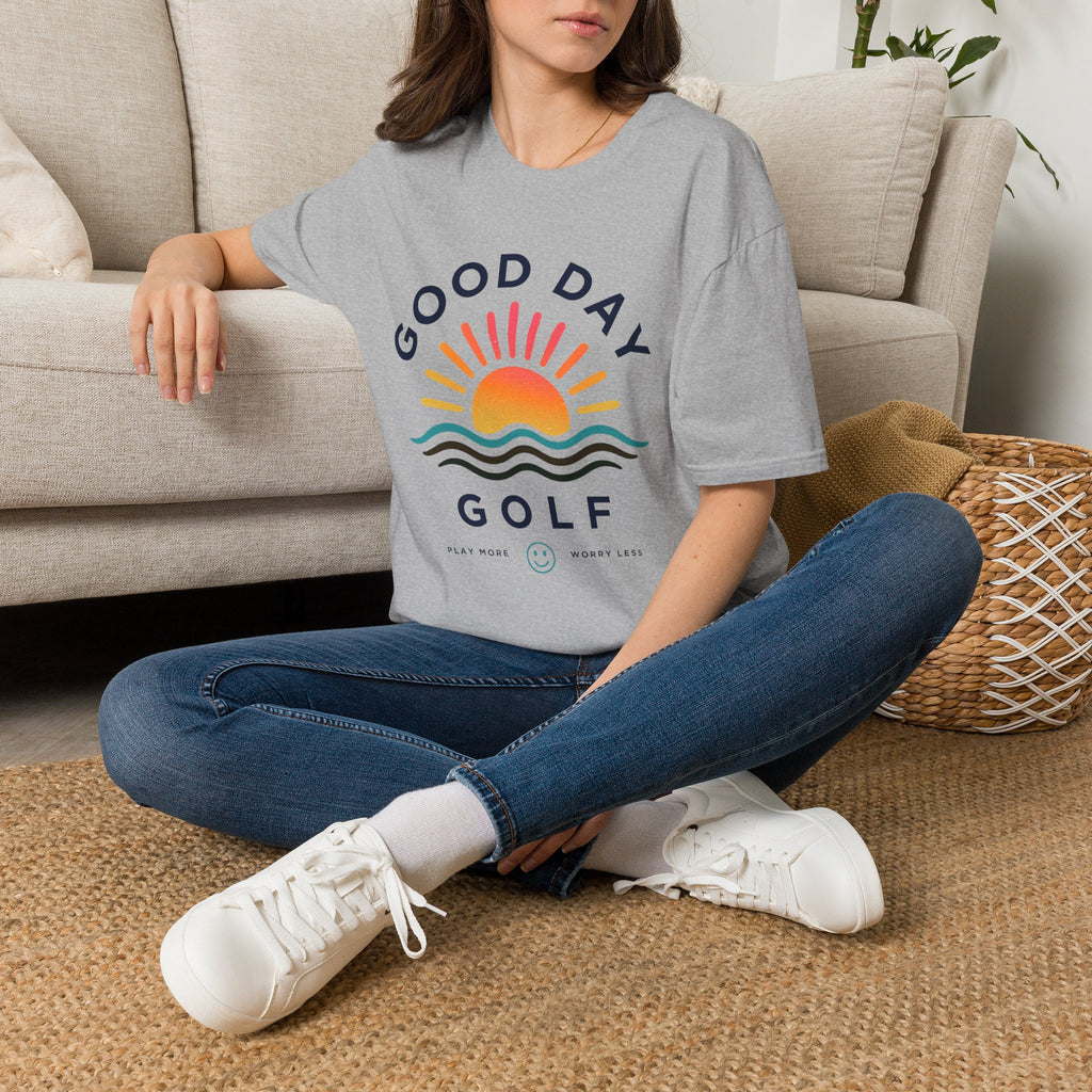 Good Day Golf T-Shirt — Sunrise Graphic Casual Tee for Golfers
