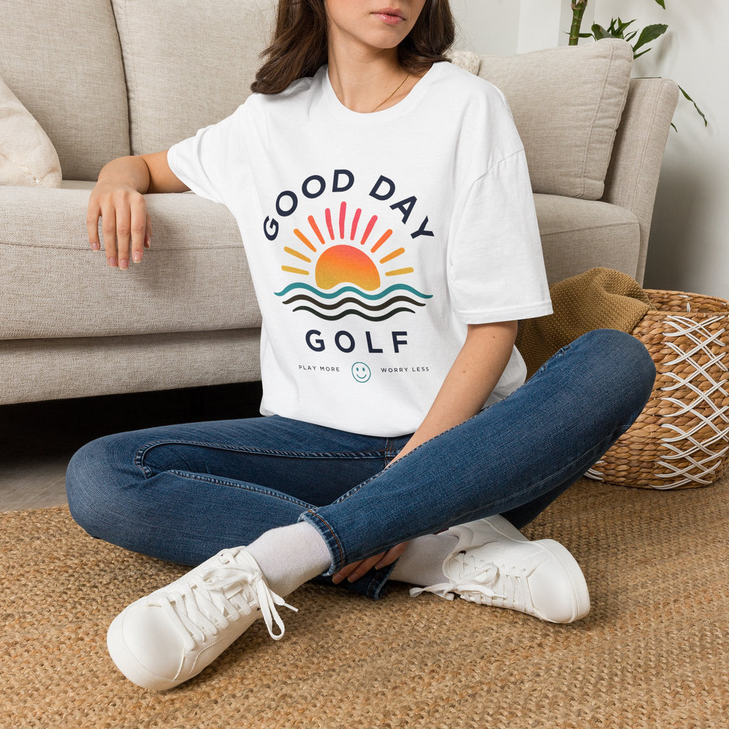 Good Day Golf T-Shirt — Sunrise Graphic Casual Tee for Golfers