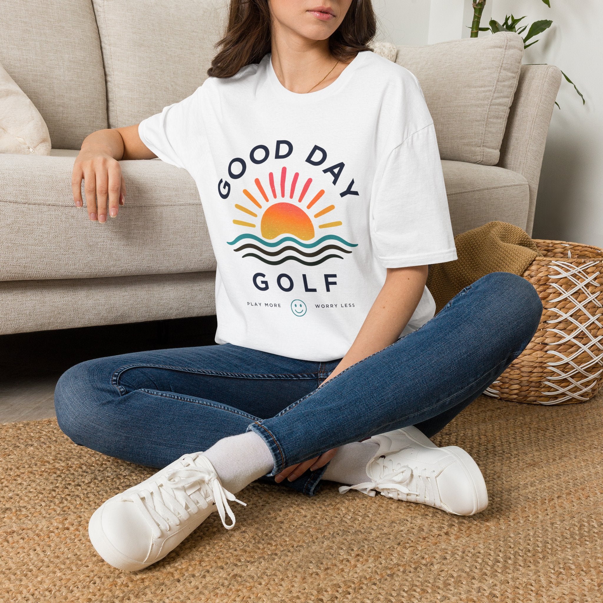Good Day Golf T-Shirt — Sunrise Graphic Casual Tee for Golfers