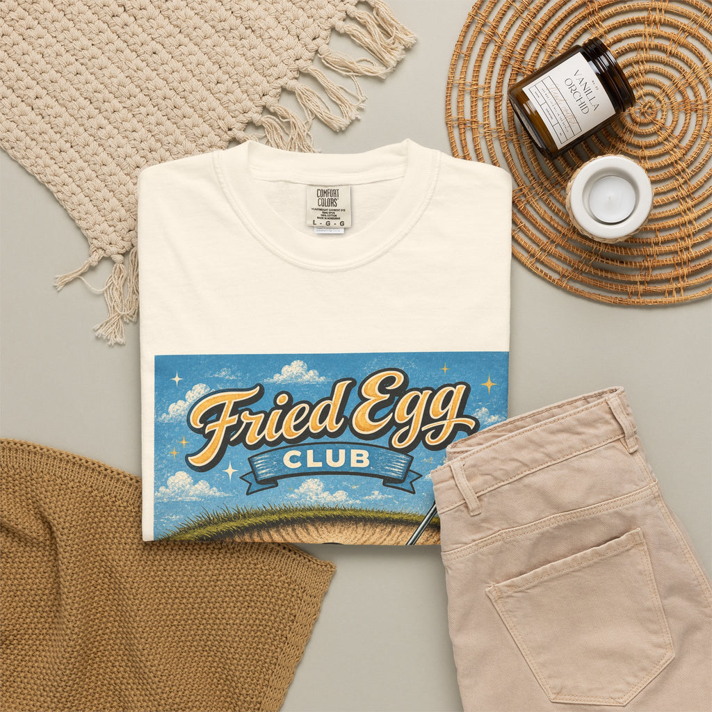 Fried Egg Club T-Shirt — Vintage Golf Graphic “We All Make Them”