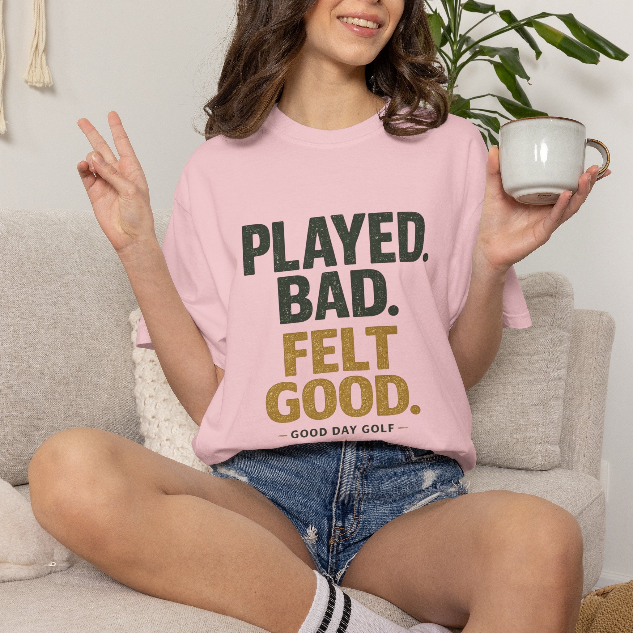Played. Bad. Felt Good. Golf T-Shirt — Funny Golf Quote Tee