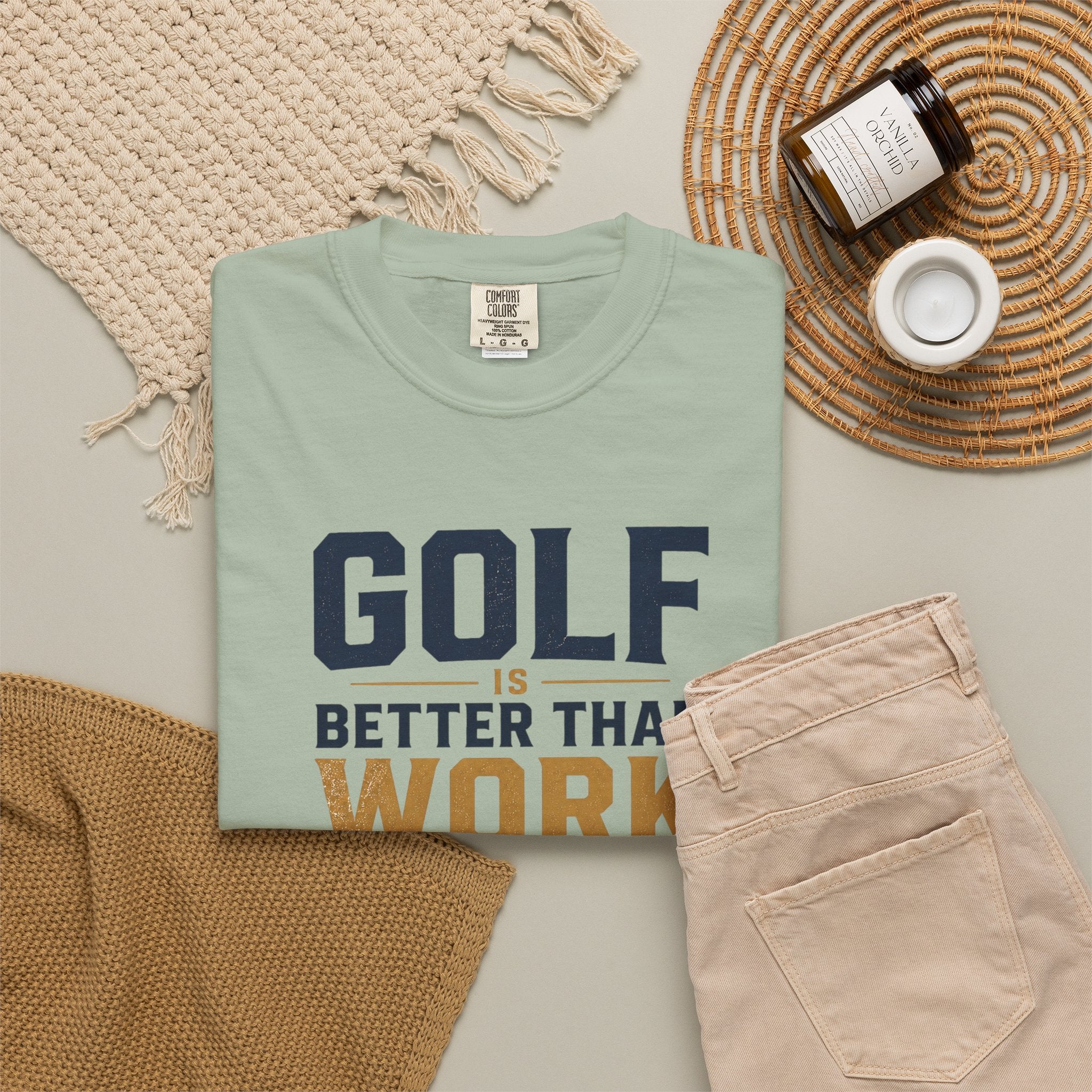 Golf Is Better Than Work T-Shirt — Vintage Golf Cart Graphic Tee