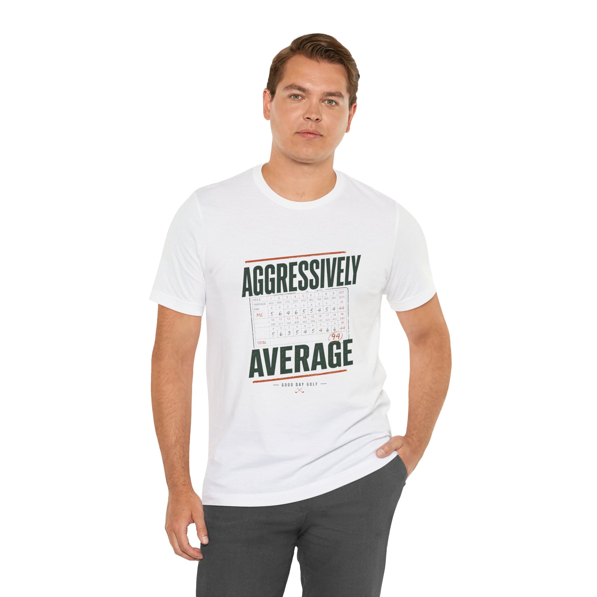 Aggressively Average — Golf Tee