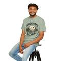 Good Vibes Bad Lies Golf T-Shirt — Retro Smiley Golf Ball Tee