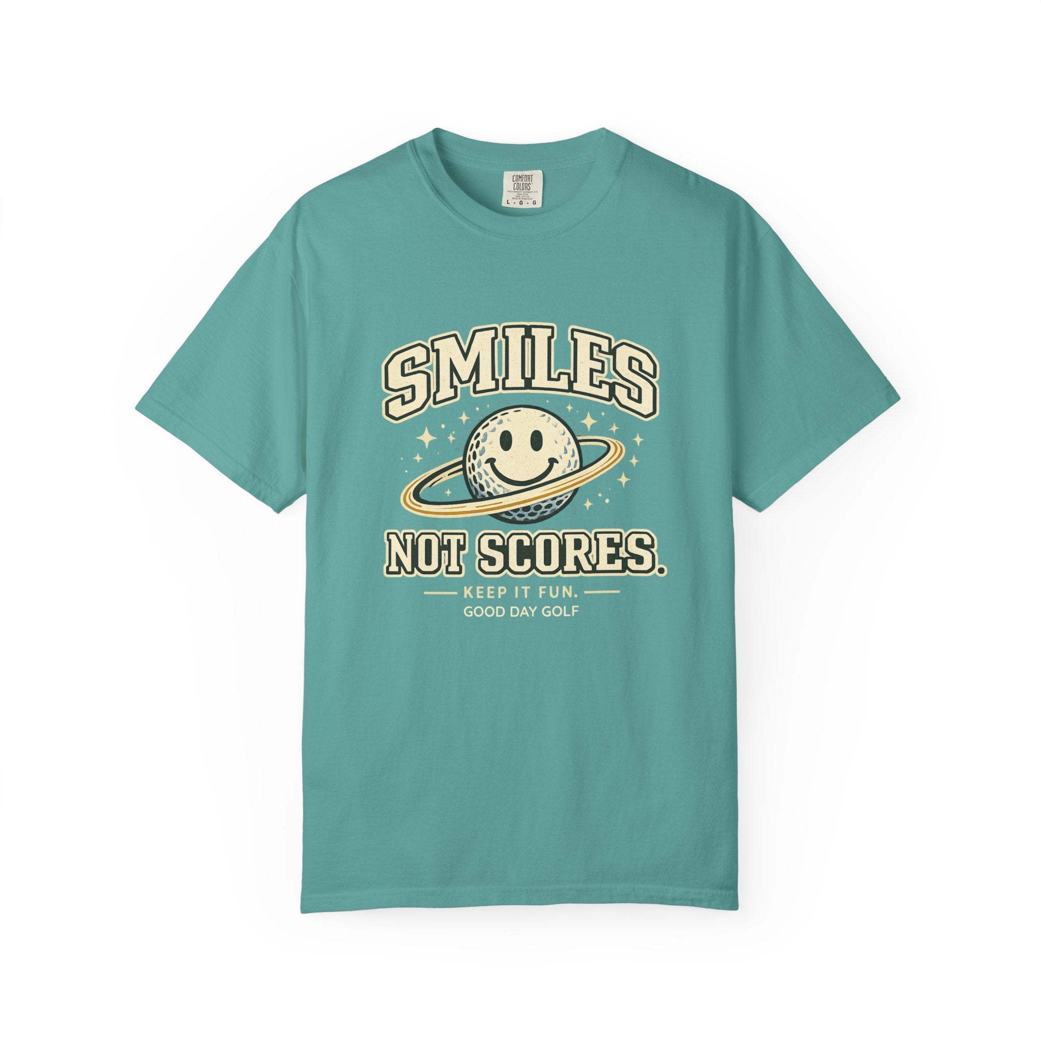 T-Shirt — "Smiles Not Scores" Retro Golf Graphic Tee