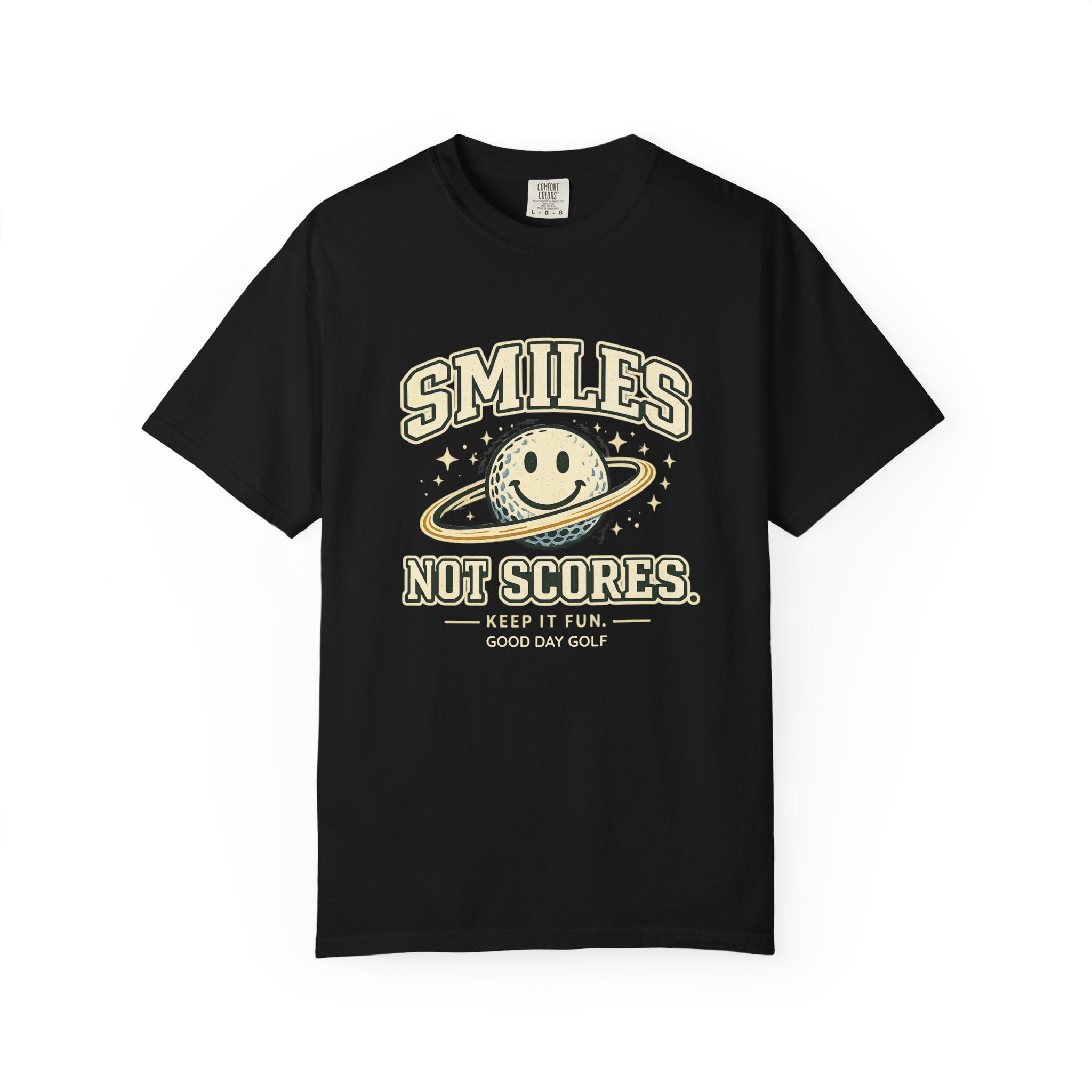 T-Shirt — "Smiles Not Scores" Retro Golf Graphic Tee