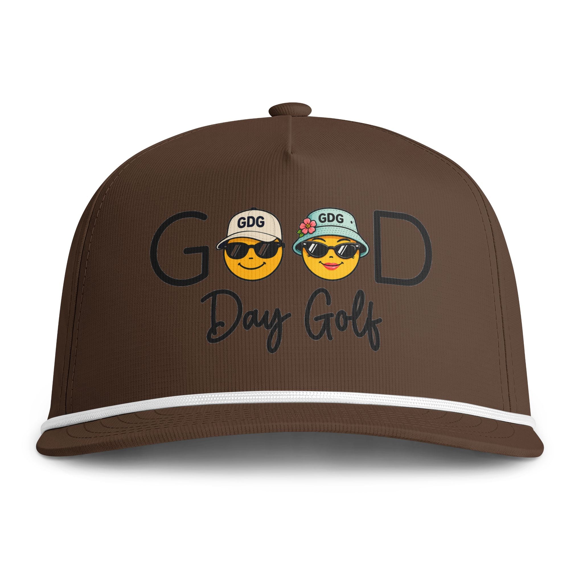 Golf Cap — "Good Day Golf" Sunwashed Rope Hat
