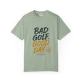 Bad Golf, Good Day T-Shirt — Funny Golf Tee with Sun Graphic