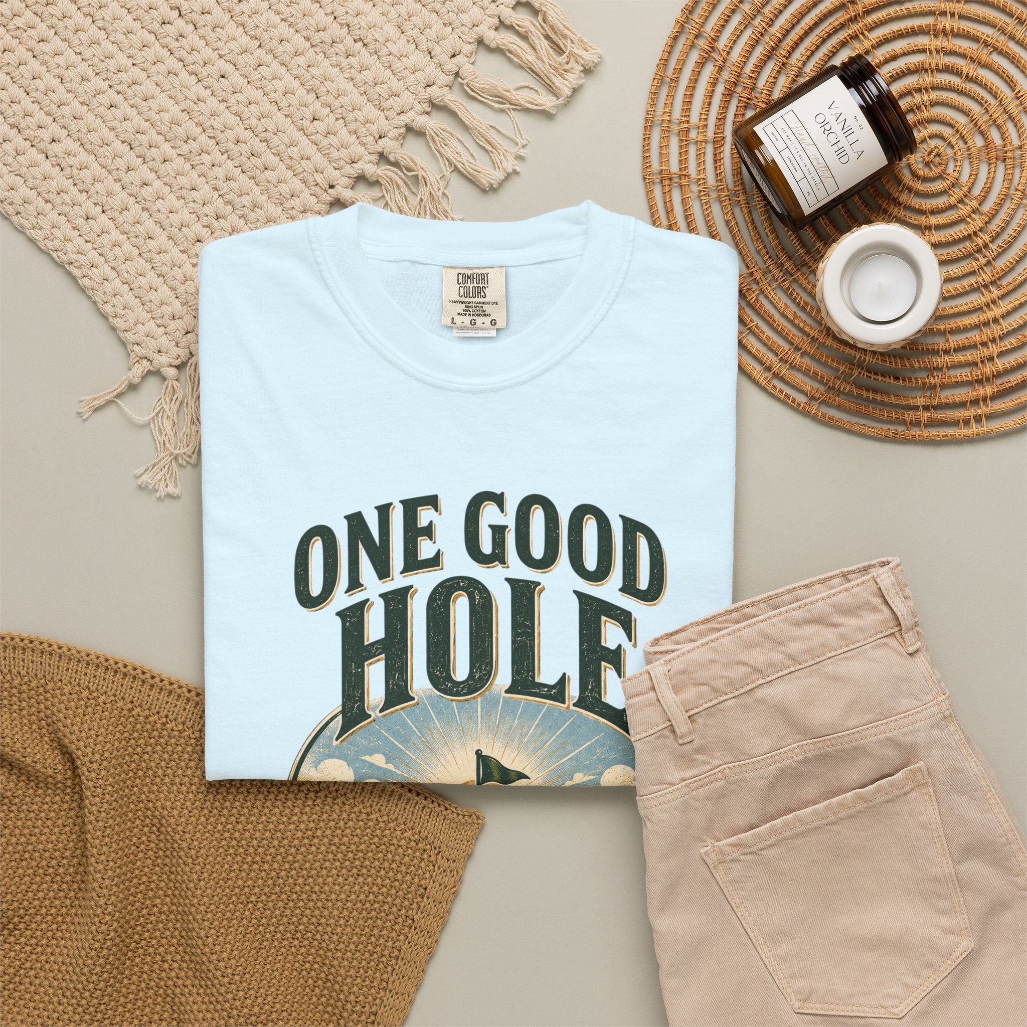 Golf T-Shirt — "One Good Hole Changes Everything" Vintage Golf Graphic Tee
