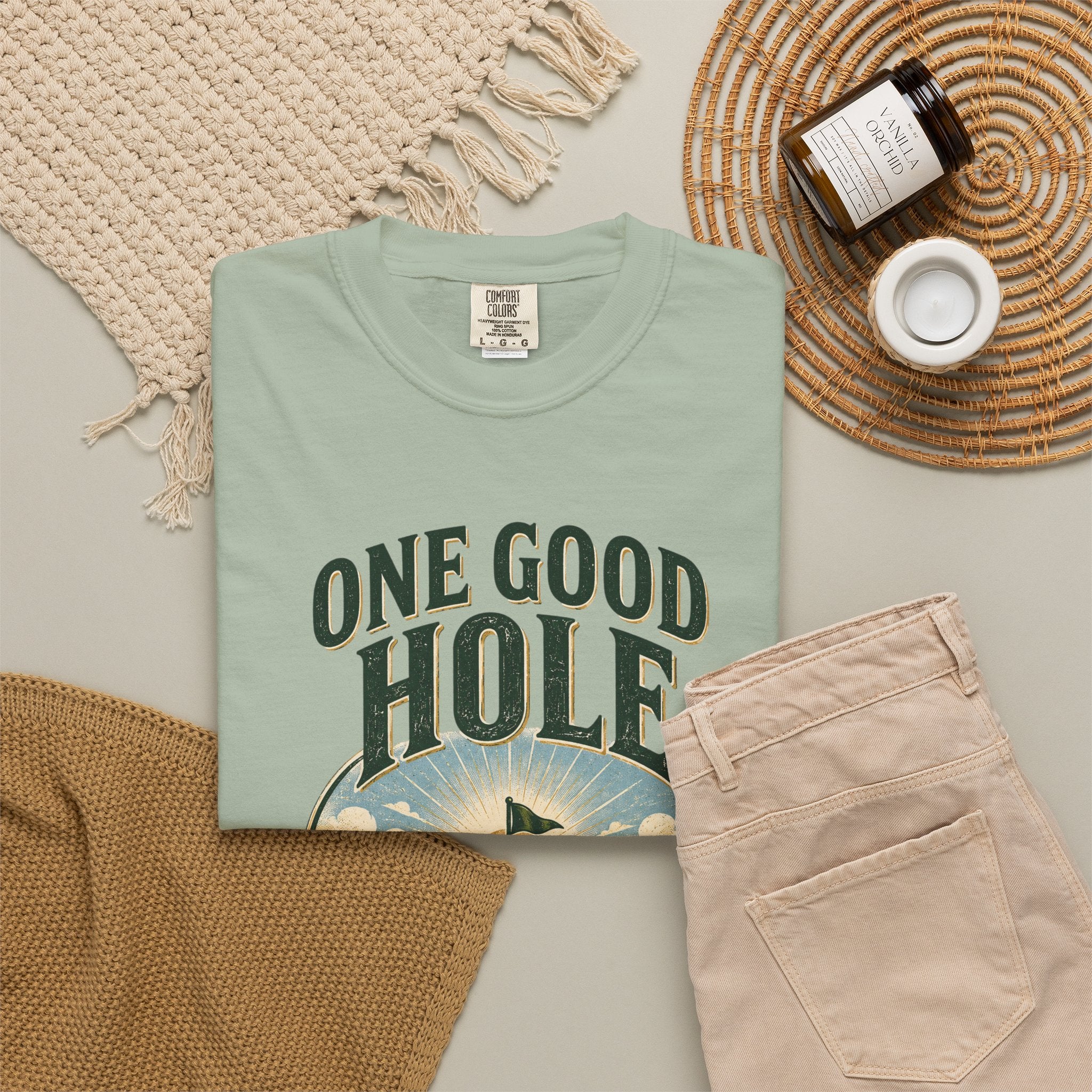 Golf T-Shirt — "One Good Hole Changes Everything" Vintage Golf Graphic Tee